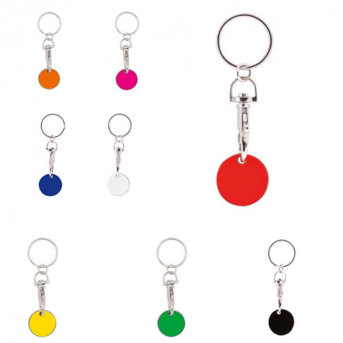 Porte-clés jeton de caddie de couleur personnalisable