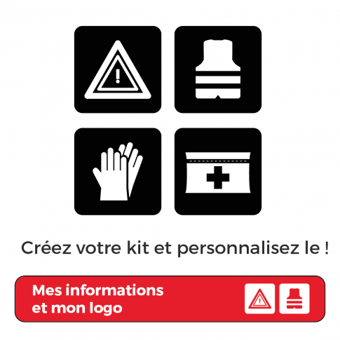 Kit securite triangle gilet réfléchissant trousse pharmacie signalisation  voiture auto r27 en471