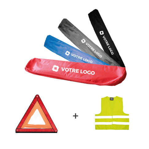 Set de sécurité pour voiture avec gilet, triangle et couverture de survie