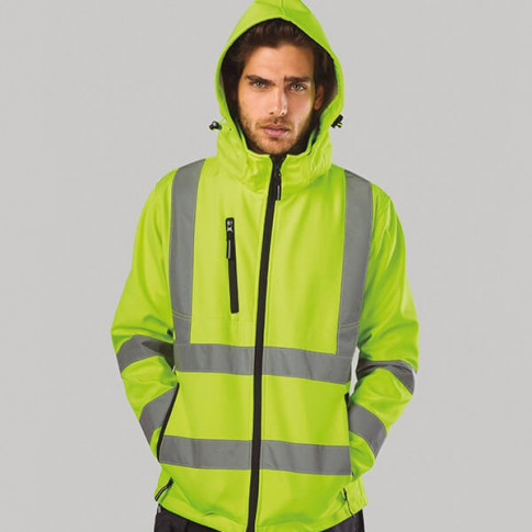 Kapuzenjacke mit personalisierbarem reflektierendem Streifen