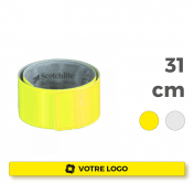 Brassard élastique réfléchissant et fluo avec velcro