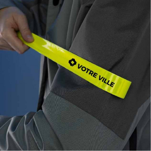 Reflektierende Armbinde mit Aufrollvorrichtung, 34 cm