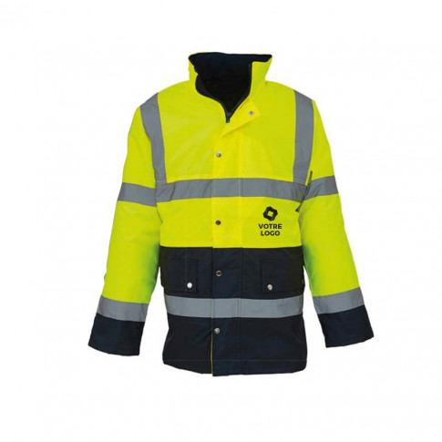 Parka fluo réfléchissante et personnalisable