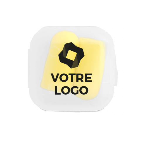 Gehörschutzstöpsel mit personalisierbarer PVC-Box