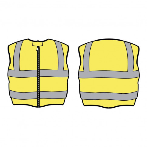 gilet de sécurité pour enfant - chasuble jaune fluo pour l'école, le vélo,  la voiture