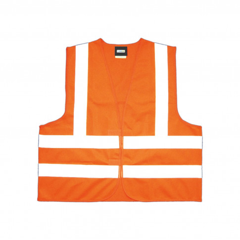 Gilet De Sécurité Orange À 4 Bandes Rétroréfléchissantes