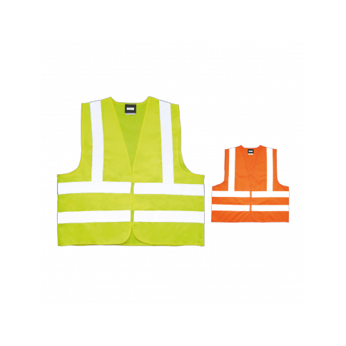 Gilet de sécurité orange à 4 bandes rétroréfléchissantes