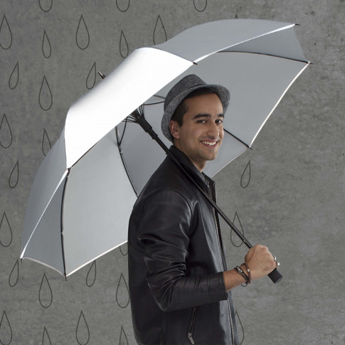 Parapluie golf 120 cm avec deux panneaux réfléchissants