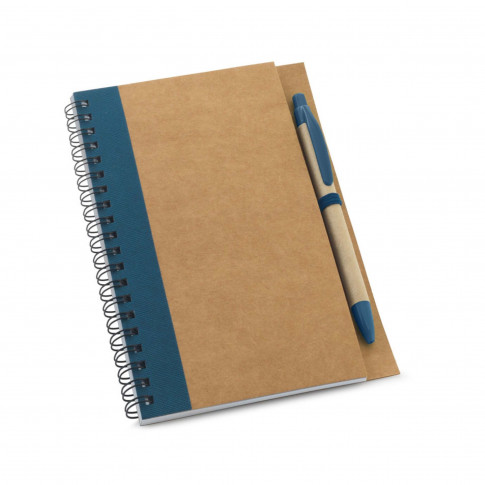 Notizbuch und Kugelschreiber aus recyceltem Karton und Papier, individuell gestaltbar