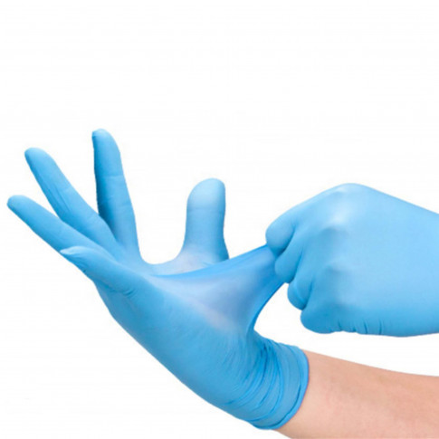 Boîte de 100 gants en nitrile bleu - EN 455