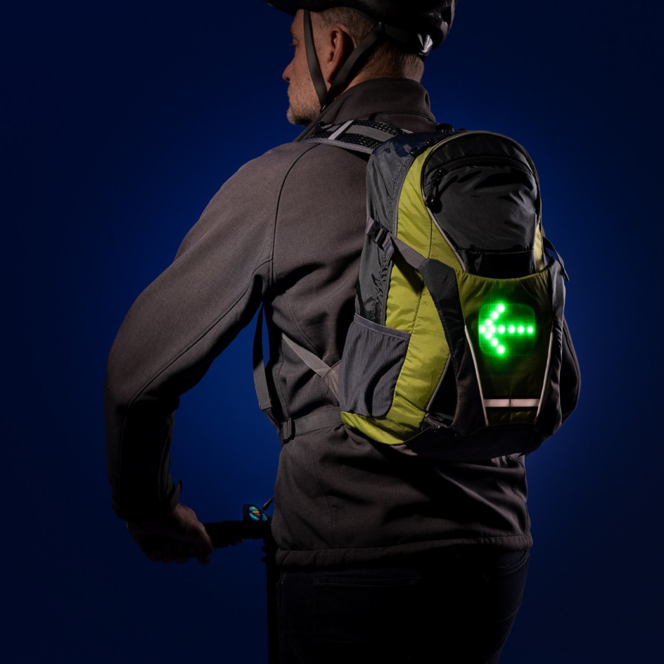 Sac ?� dos avec leds clignotant pour cyclistes - Drivecase