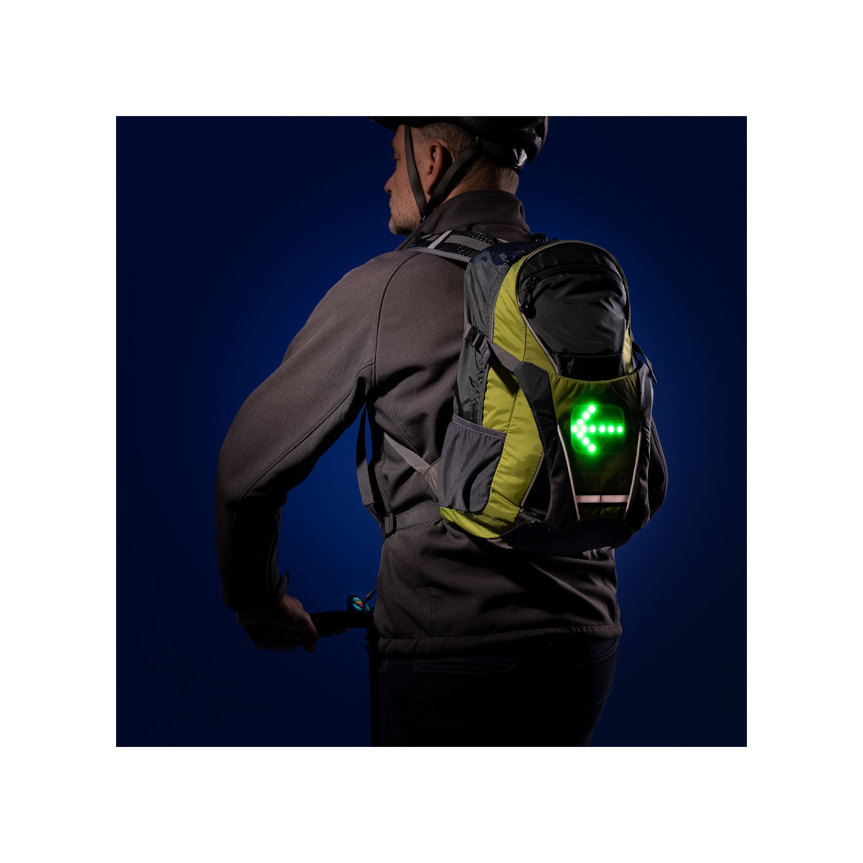 Sac à dos avec leds clignotant pour cyclistes - Drivecase