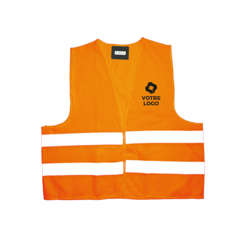 Reflektierende Weste für Erwachsene (3 Größen), personalisierbar – Klettverschluss