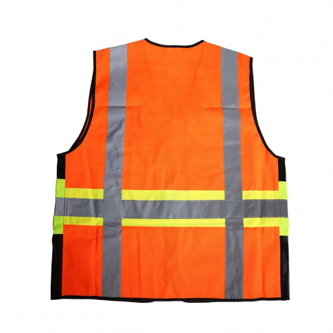 Reflektierende Weste mit luftdurchlässigem Netzgewebe
