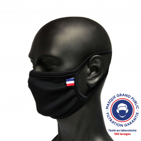 Masque UNS1 lavable 100 fois - drapeau made in France