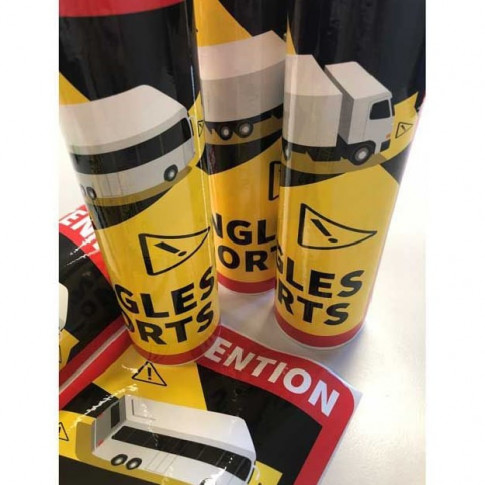 Aufkleber für den toten Winkel bei Lkw und Bussen