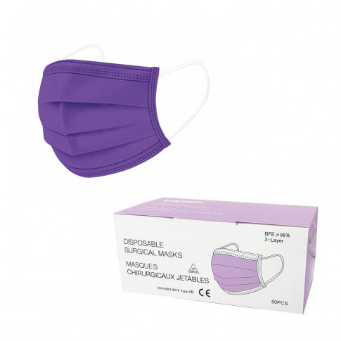 Masque chirurgical violet type IIR