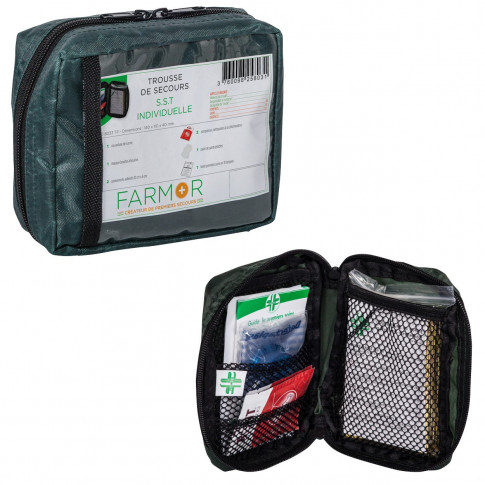 Trousse de secours SST en tissu imperméable