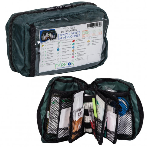 Trousse de secours espaces verts imperméable 2 à 4 personnes