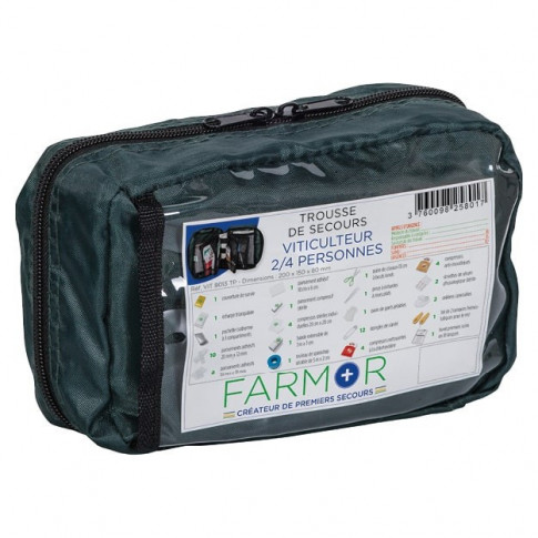 Trousse de secours viticulteur en tissu imperméable