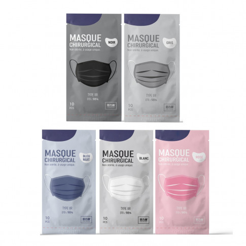 Masque chirurgical couleur type 2R