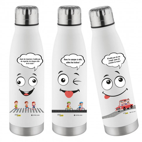 Personalisierte Isolierflasche für die Verkehrssicherheit