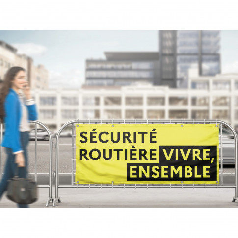 Banderole banner "Sécurité Routière" sans structure