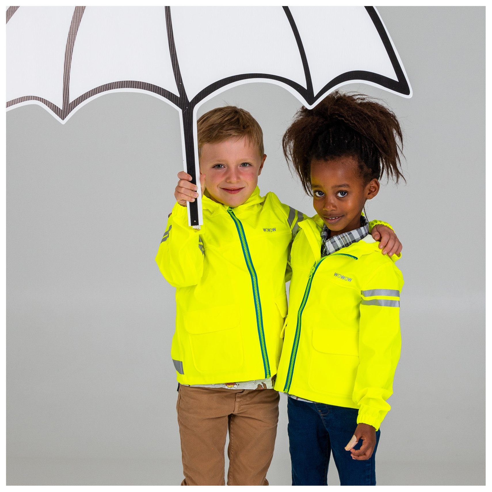 Veste réfléchissante imperméable enfant, veste coupe-vent pour enfants