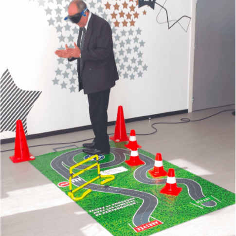 Parcours 4 x 2 m pour lunettes de simulation - personnalisable