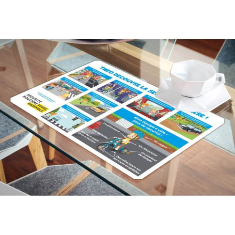 Set de table de prévention routière personnalisable