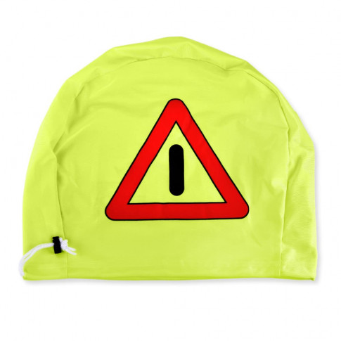 Housse de casque pour moto avec triangle de pré-signalisation