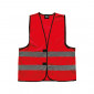 Personalisierbare rote Sicherheitsweste