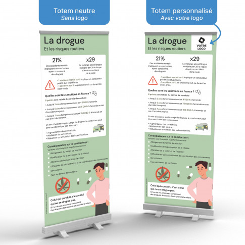 Roll-Up-Display – Risiken des Drogenkonsums am Steuer