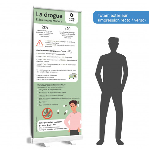 Roll-Up-Display – Risiken des Drogenkonsums am Steuer