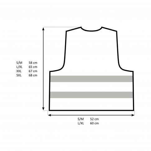 Gilet réfléchissant de couleur (4 tailles) - personnalisable