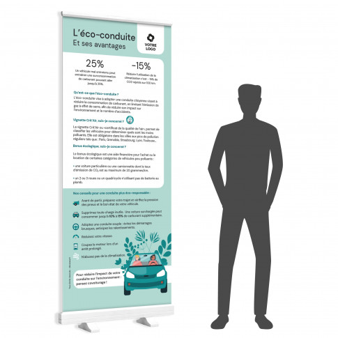 Roll-Up-Display – umweltbewusstes Fahren