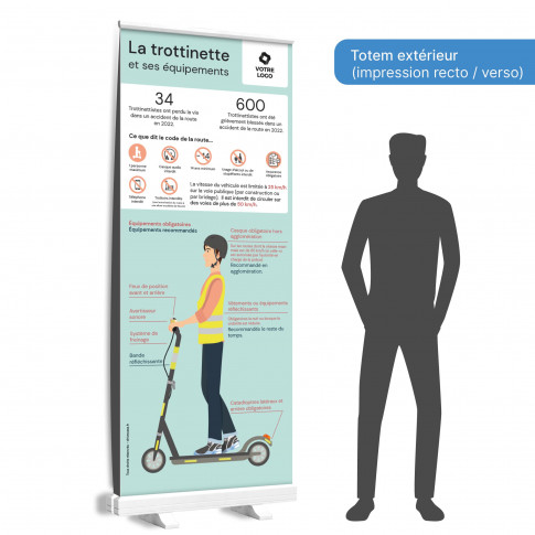 Totem enrouleur - Réglementation en trottinette électrique