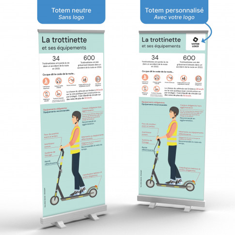 Totem enrouleur - Réglementation en trottinette électrique