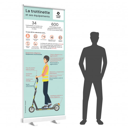 Totem enrouleur - Réglementation en trottinette électrique