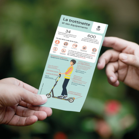 Flyer de sensibilisation - les réglementations en trottinette électrique