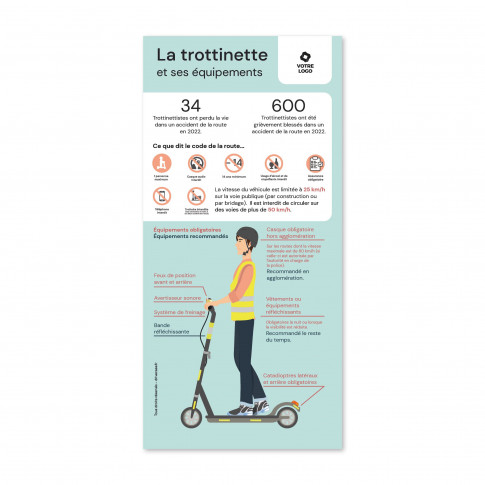 Flyer de sensibilisation - les réglementations en trottinette électrique