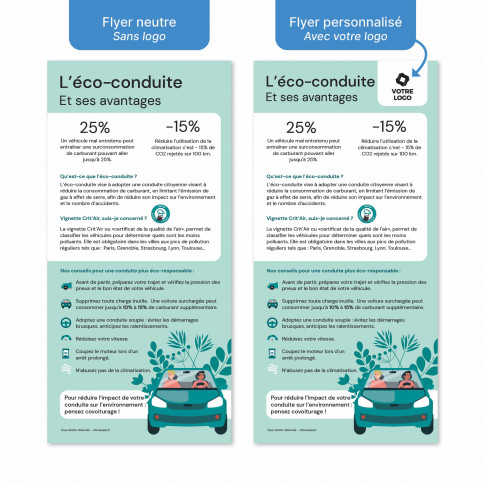 Flyer pédagogique éco-conduite - personnalisable