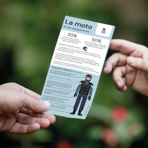 Flyer de sensibilisation - La moto et ses équipements