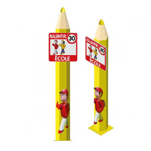 Beschilderungstotem für Schulen