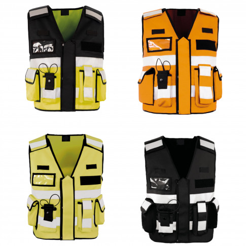 Professionelle Warnweste mit mehreren Taschen