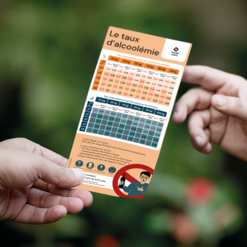 Flyer de sensibilisation - calcul du taux d'alcoolémie