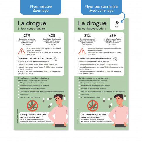 Flyer de sensibilisation - les risques des stupéfiants au volant