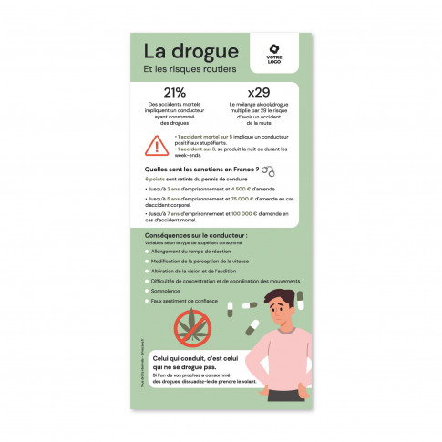 Flyer de sensibilisation - les risques des stupéfiants au volant