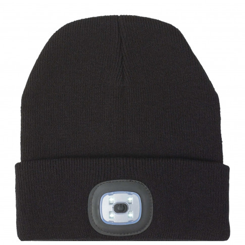 Acryl-Mütze mit Stirnlampe