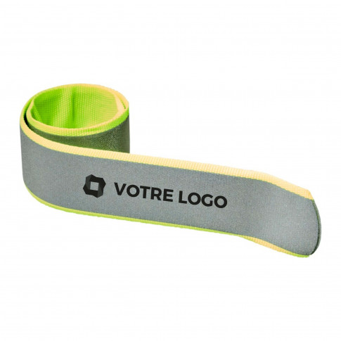 Brassards auto-enrouleurs fluo personnalisés avec bandes